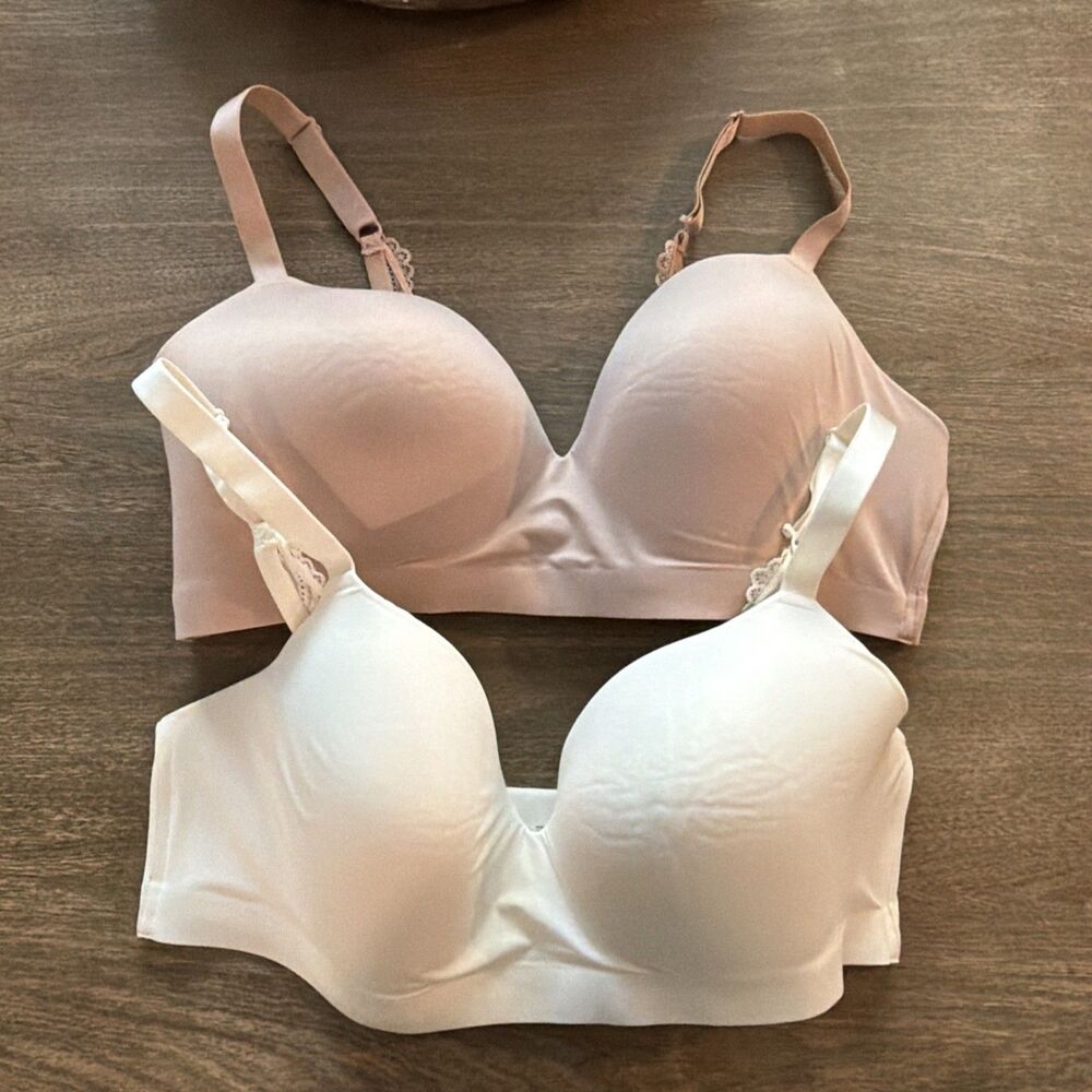 Soma Enbliss Luxe Wireless Lace J Hook Bras 42D Women's Lot of 2 2 Pack